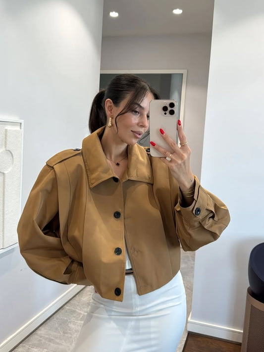 Cropped Trench Jacket