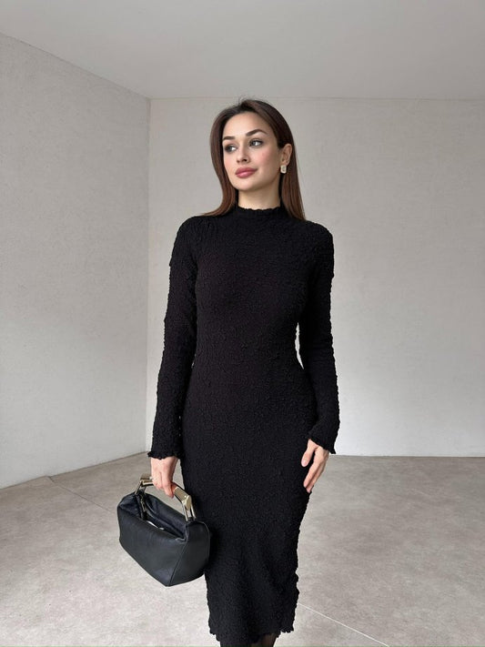 Elegant Knit Bodycon Midi Dress