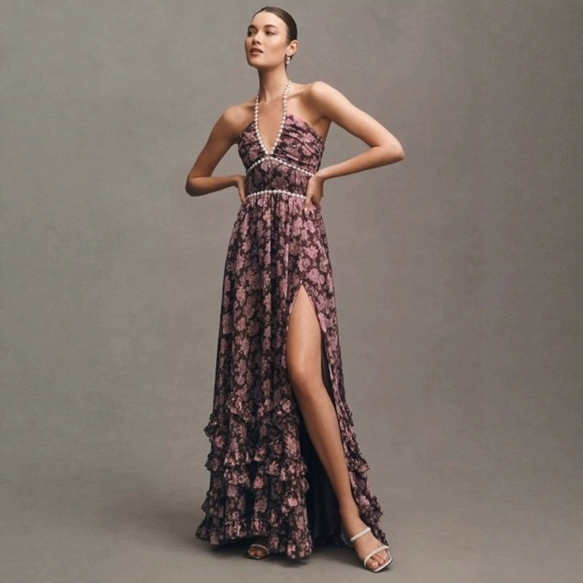 Elegant Printed Camisole Dress