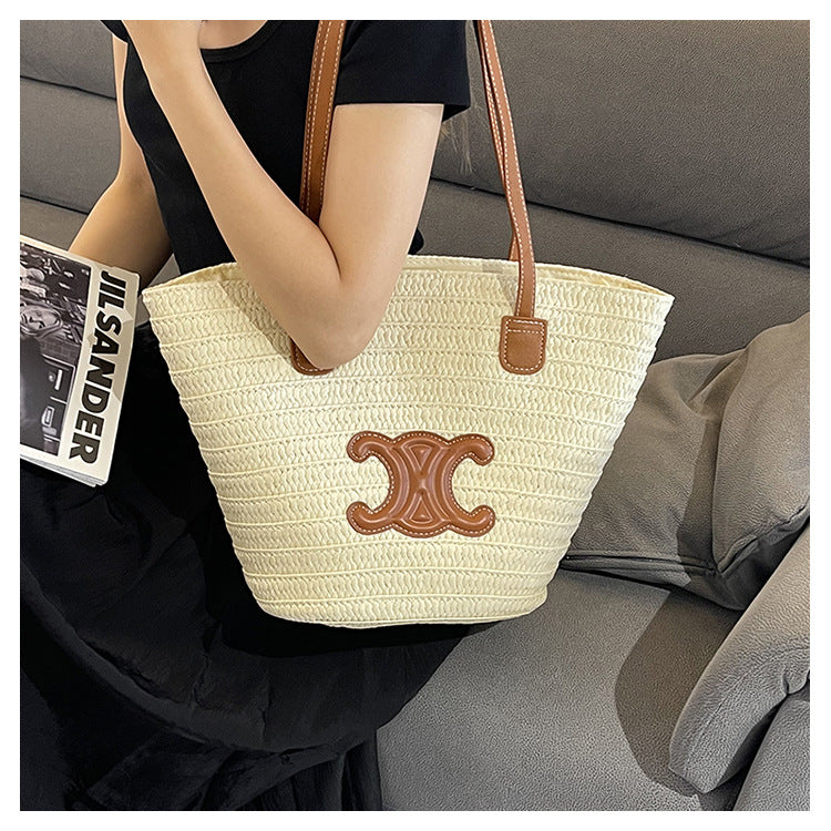 Braided Shoulder Crossbody Tote Bag