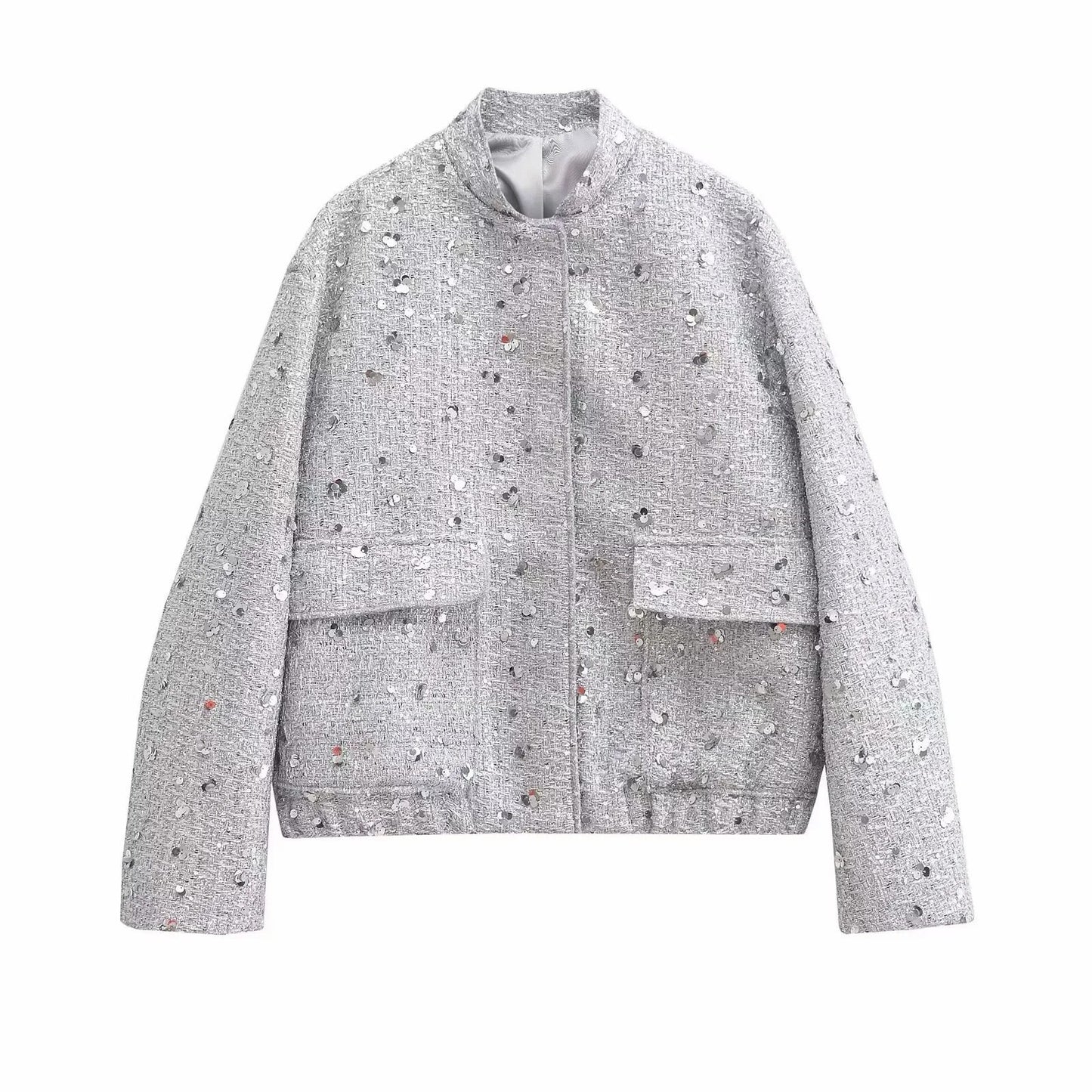 Sequin Cropped Jacket