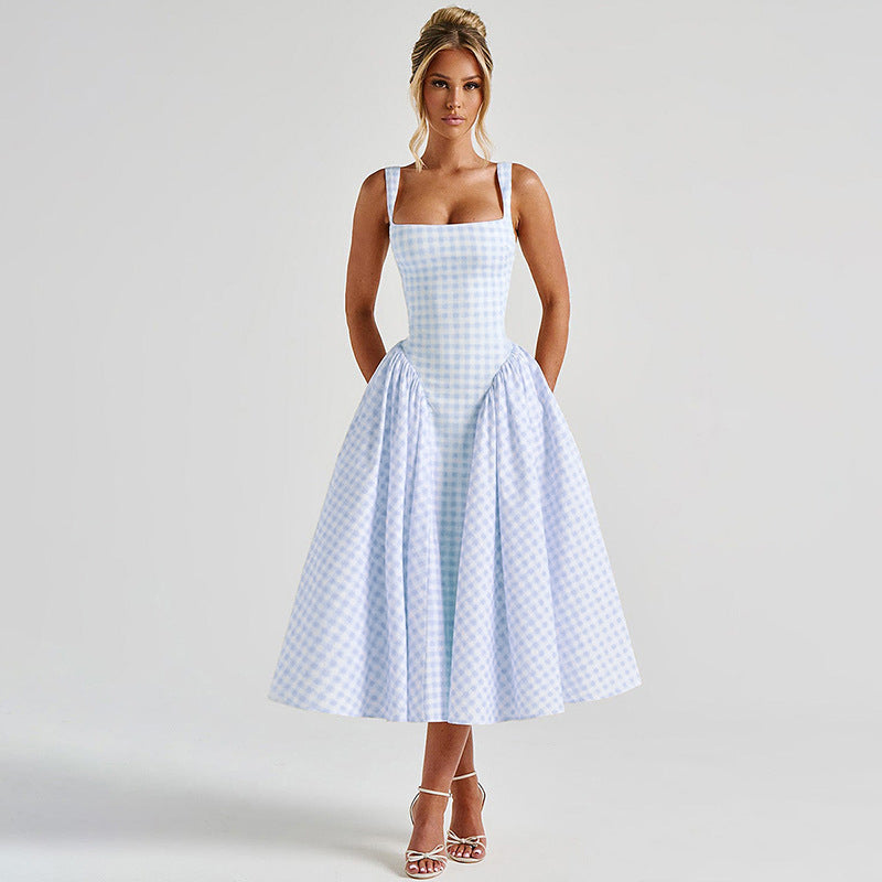 Chic Gingham Princess Dress