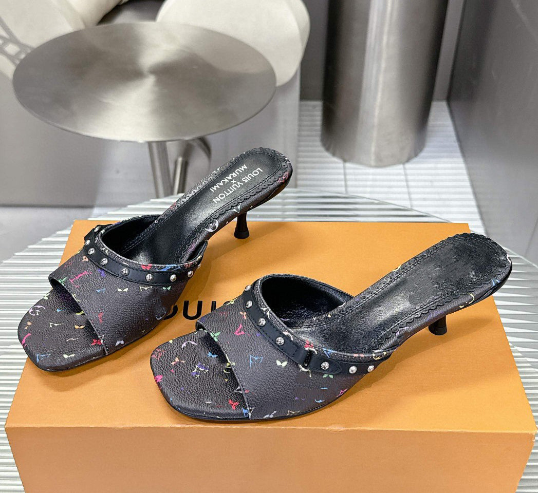 Elegant Printed Strap Sandals