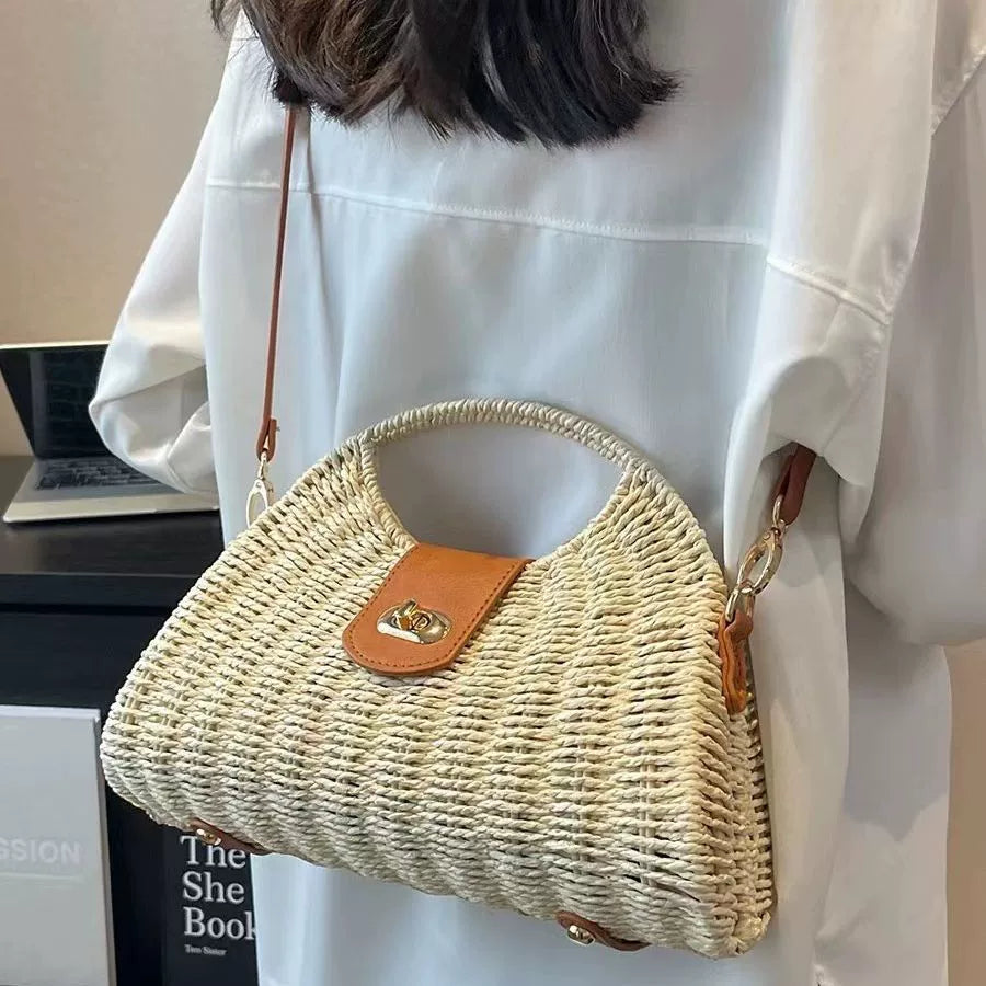 Beach Vacation Handwoven Tote & Crossbody Bag