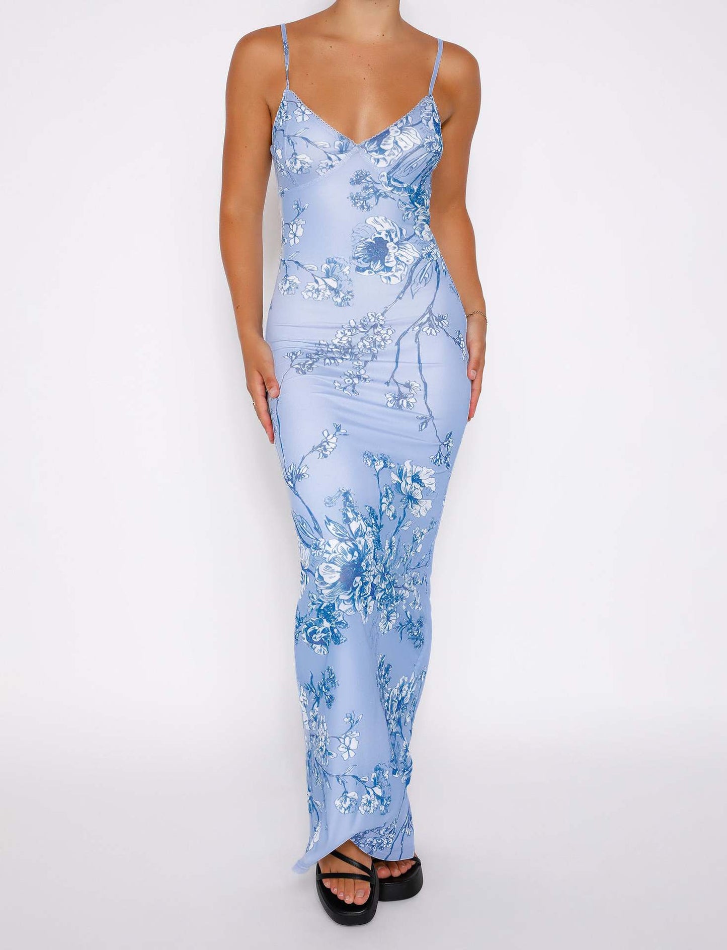 Chic Printed Sling Dress