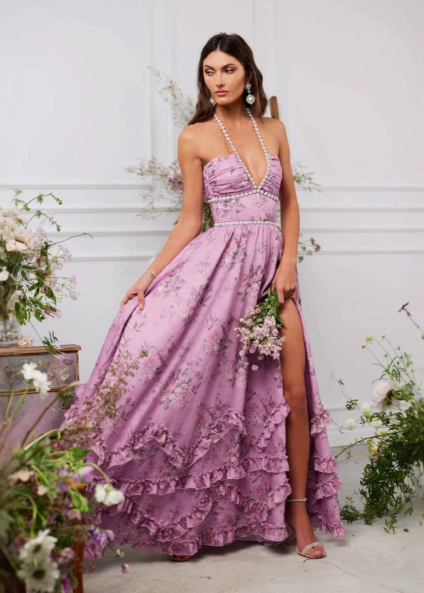 Elegant Printed Camisole Dress