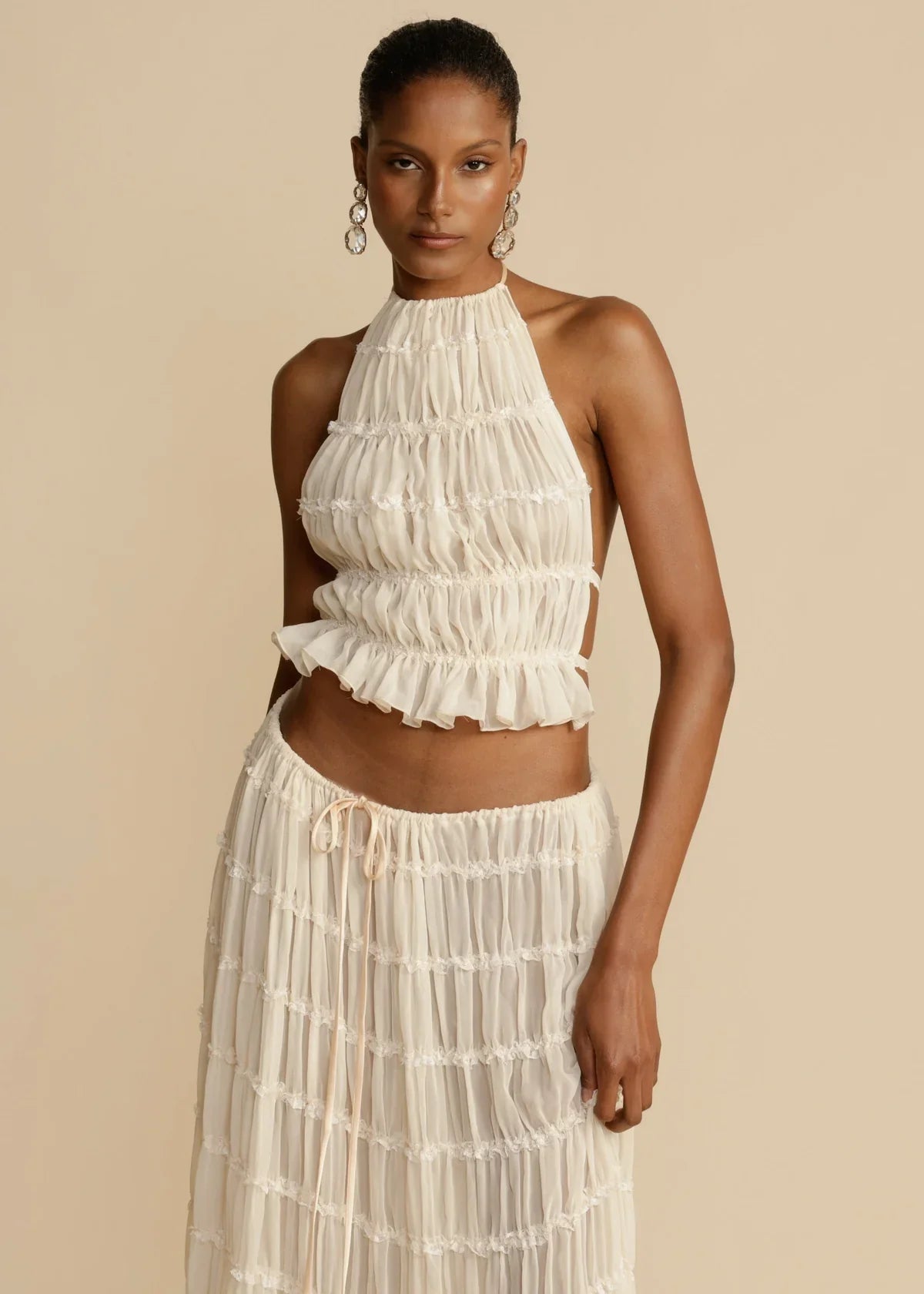Glamour Backless Skirt Set