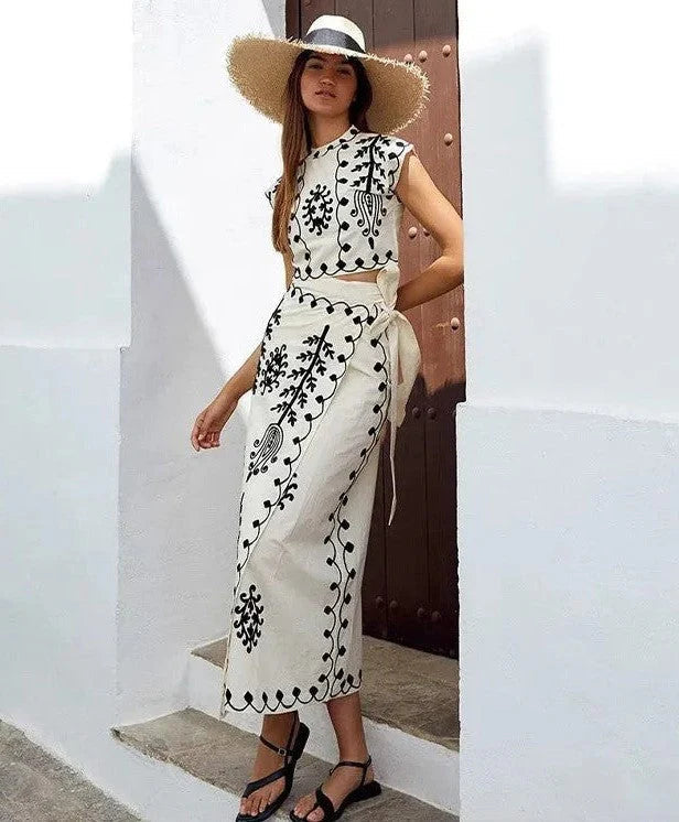 Printed Holiday Casual Suit