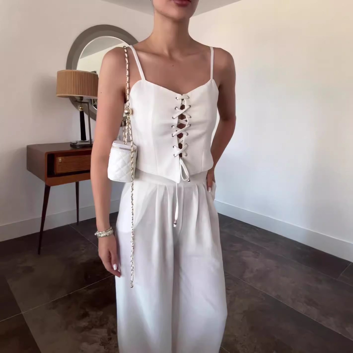 Strappy Hollow Out Suspender Set