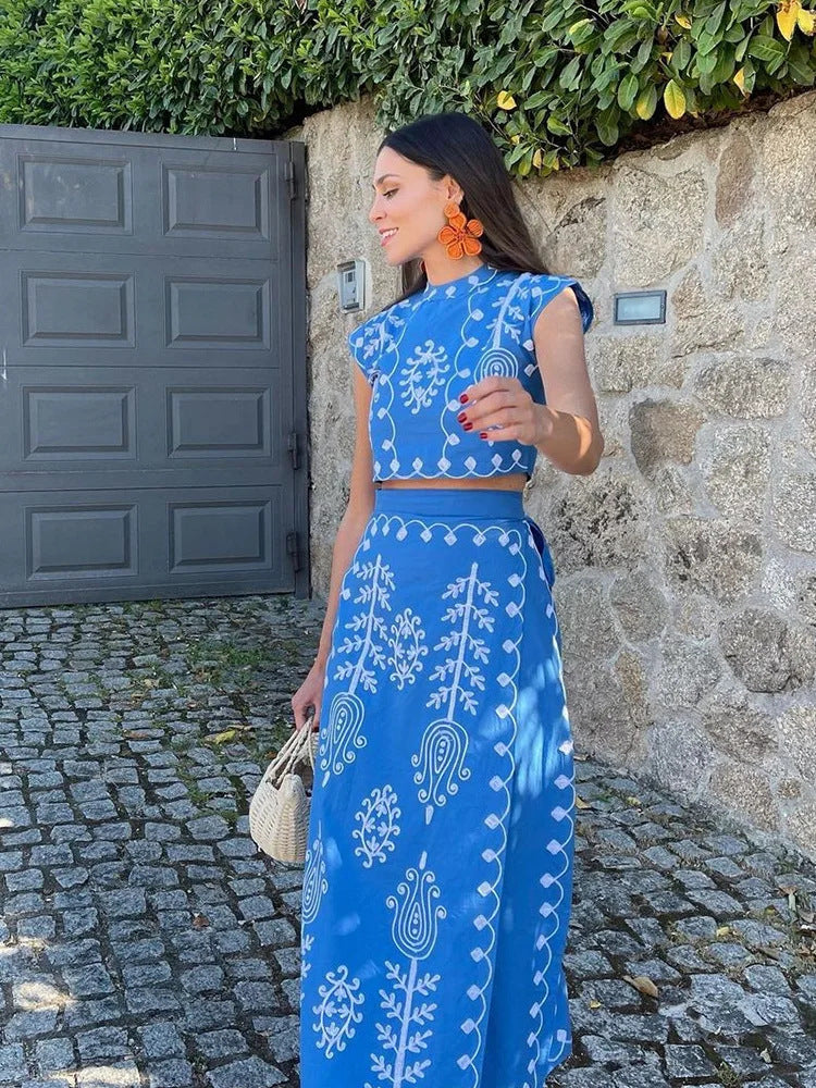 Printed Holiday Casual Suit