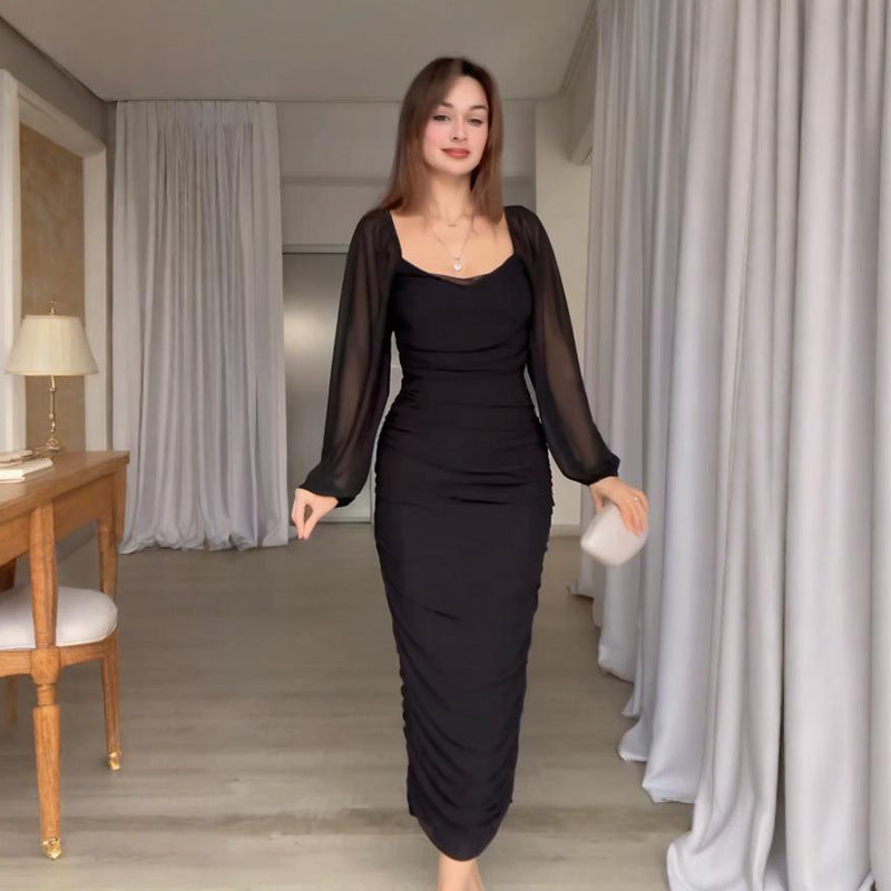 Elegant Pleated Maxi Dress