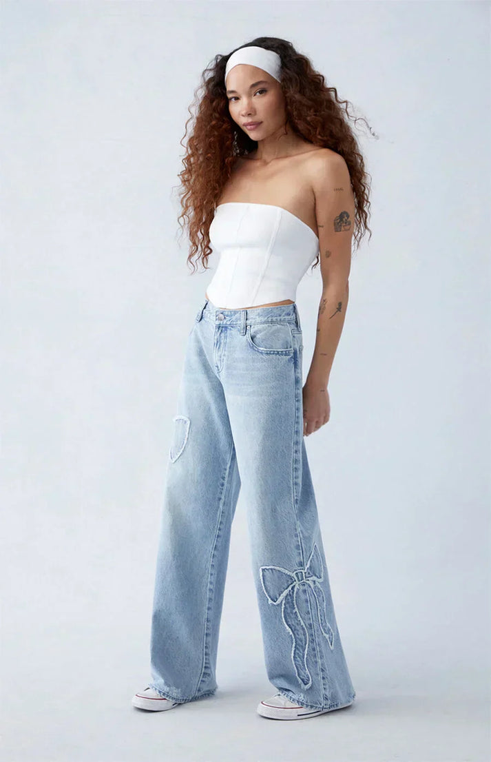 Chic Comfort Bow Jeans