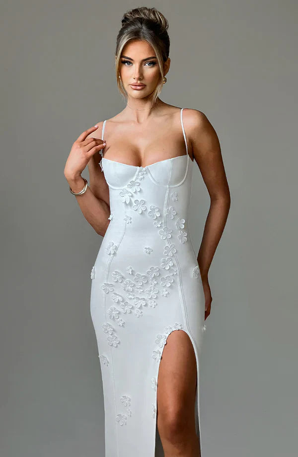 Chic Floral Split Dress