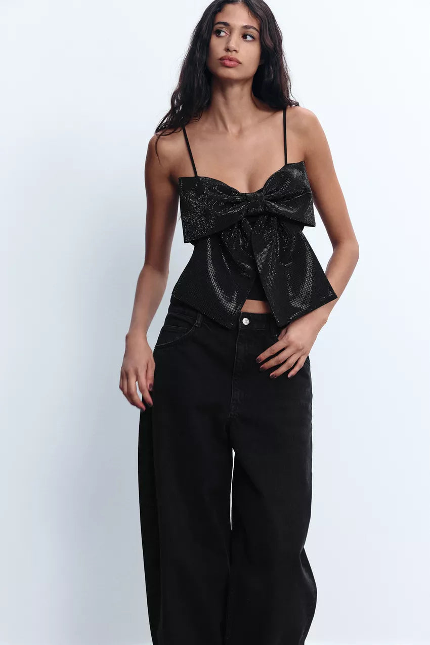 Sparkle Bow Camisole Top