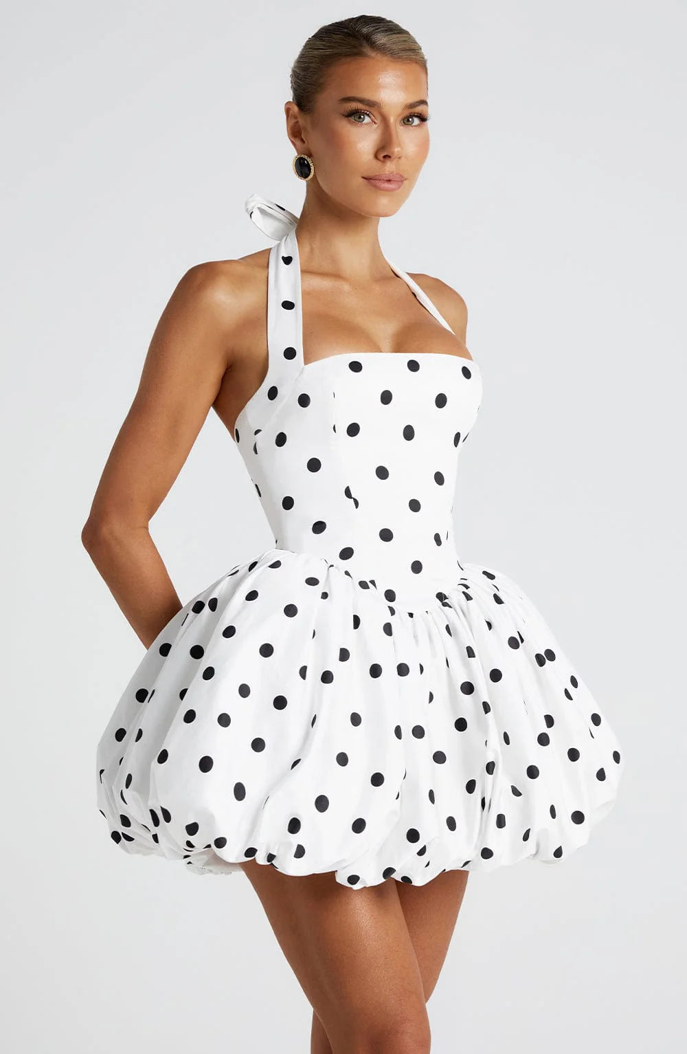 Classic Polka Dot Puff Dress
