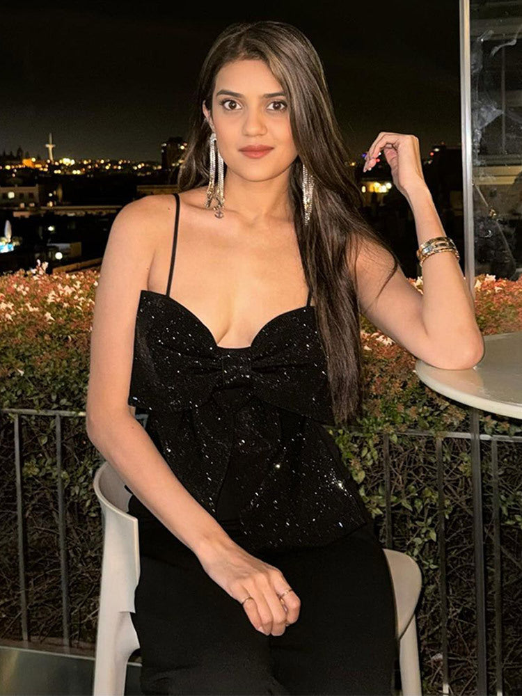 Sparkle Bow Camisole Top