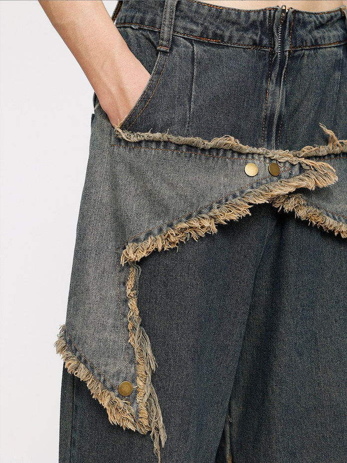 Starry Glam Patchwork Jeans
