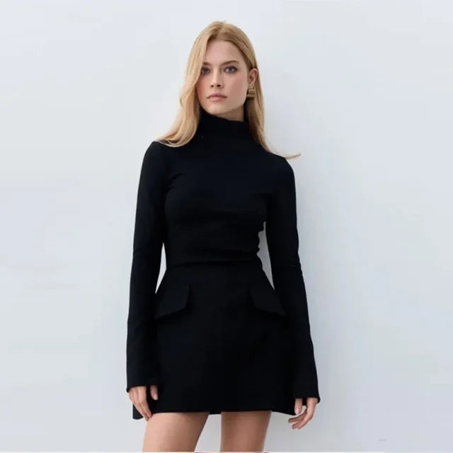 Long Sleeve Zipper Dress