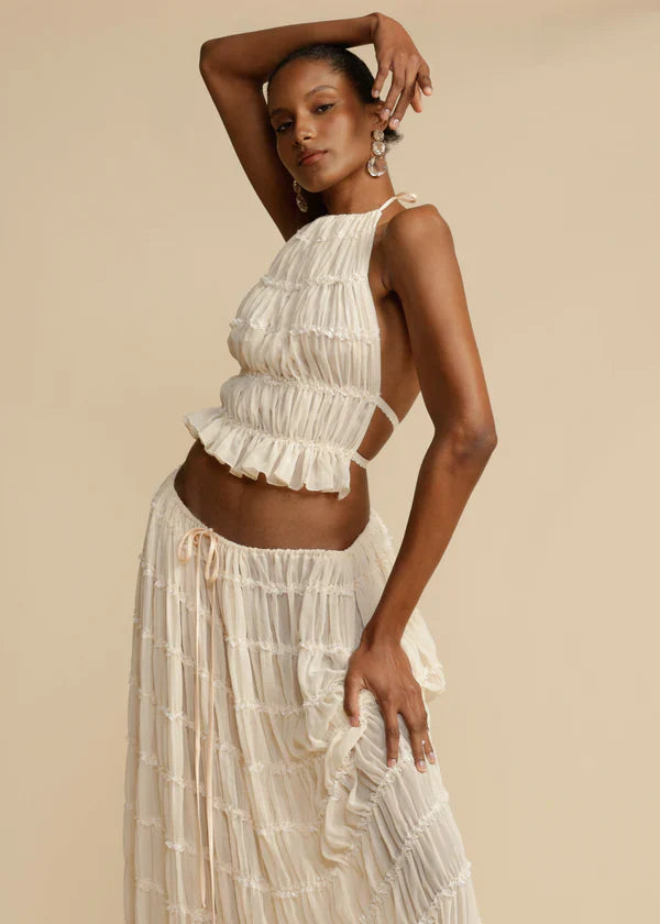 Glamour Backless Skirt Set