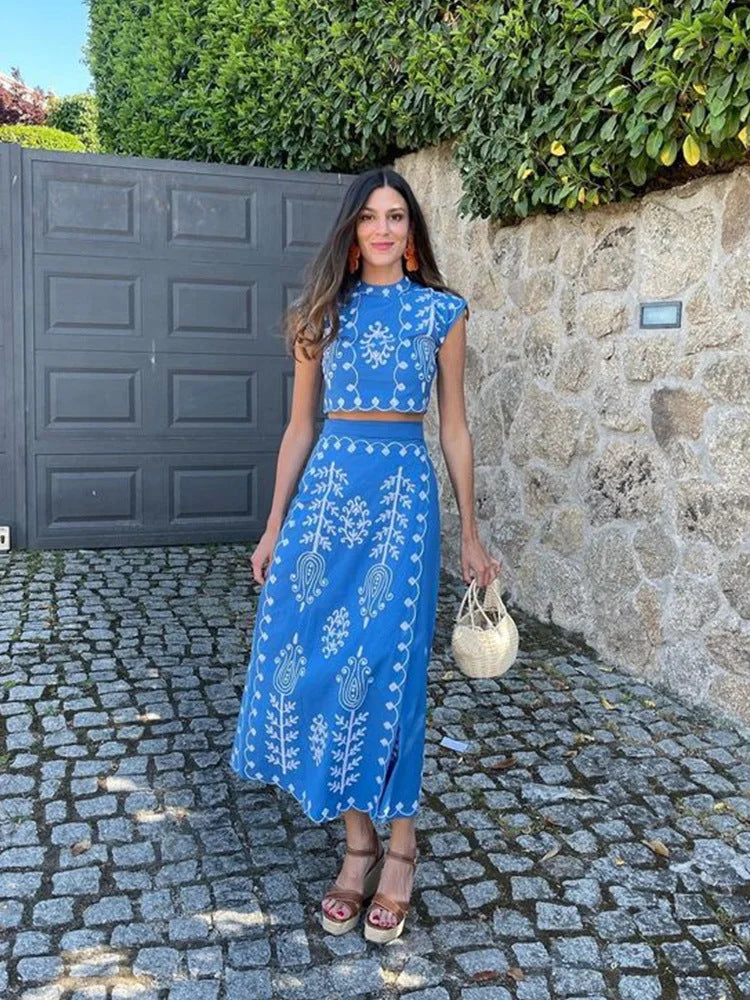 Printed Holiday Casual Suit