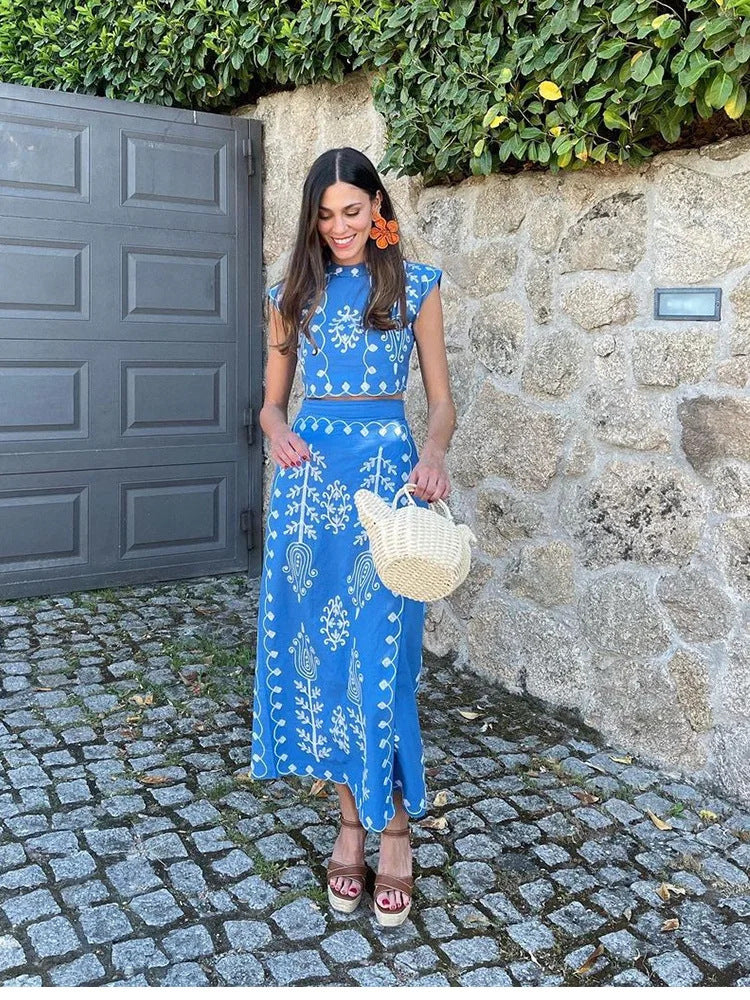 Printed Holiday Casual Suit