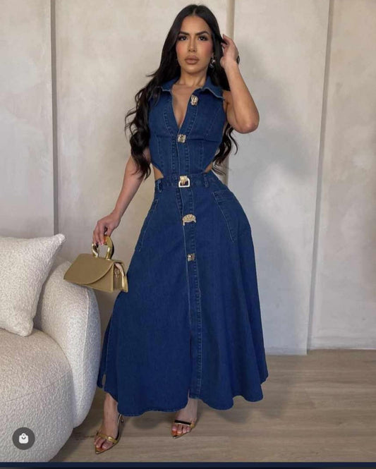 Denim One-piece Dress