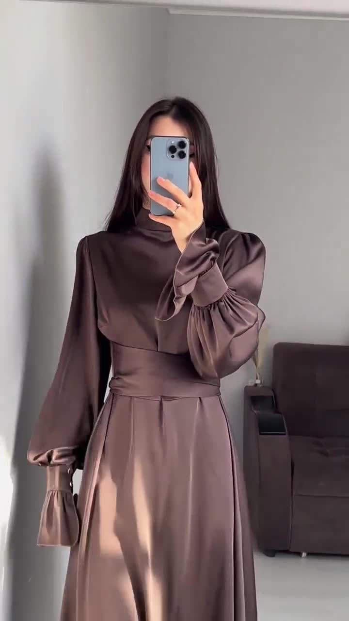 Elegant Puff Sleeve Dress