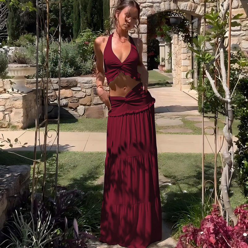 Chic Flowy Maxi Dress Set