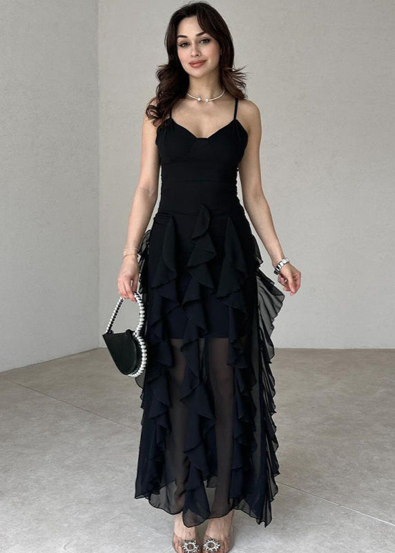 Chic Ruffled Maxi Dress