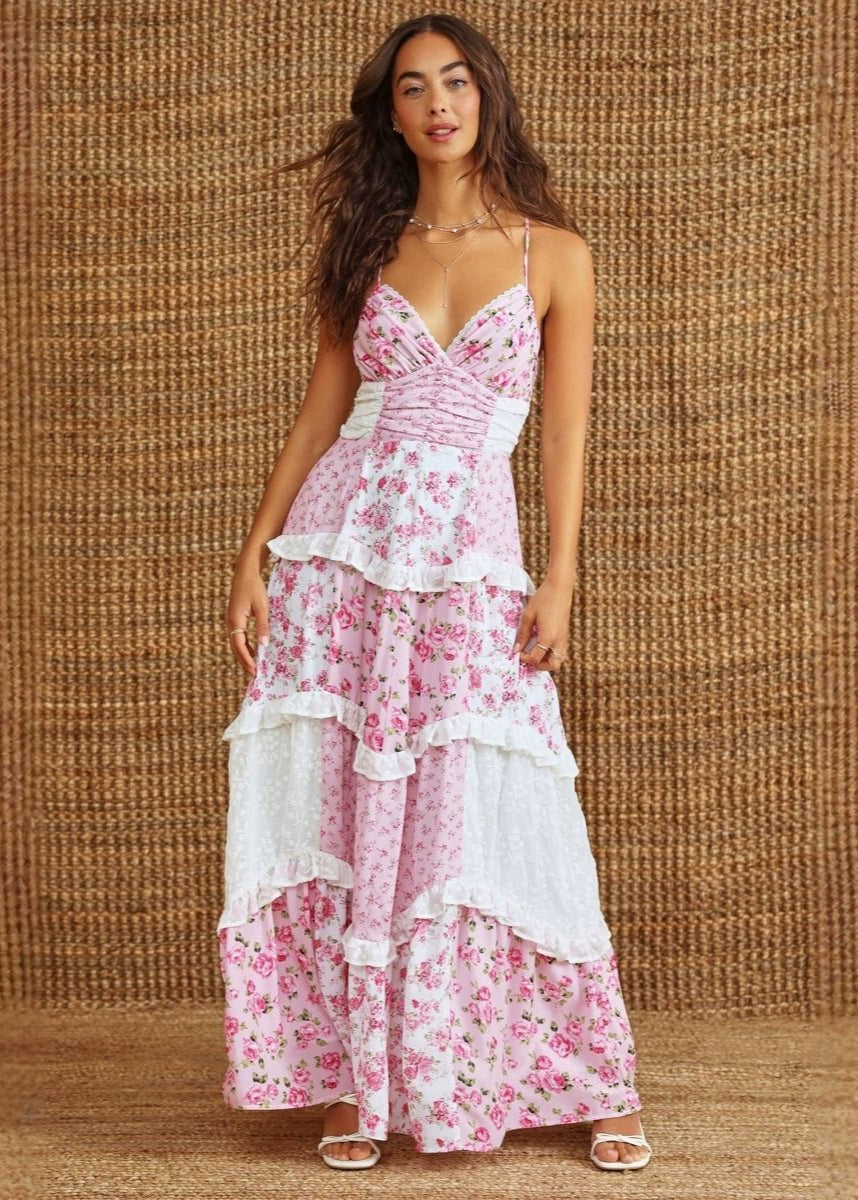 Floral Lace Vacation Dress