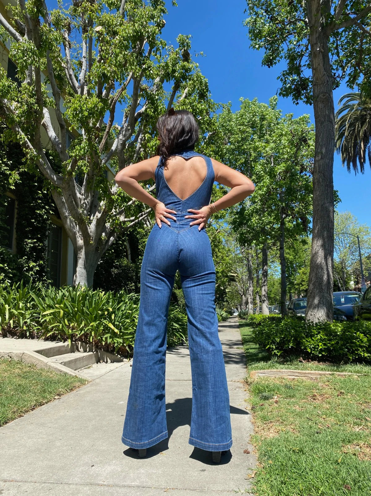 Heart Denim Jumpsuit