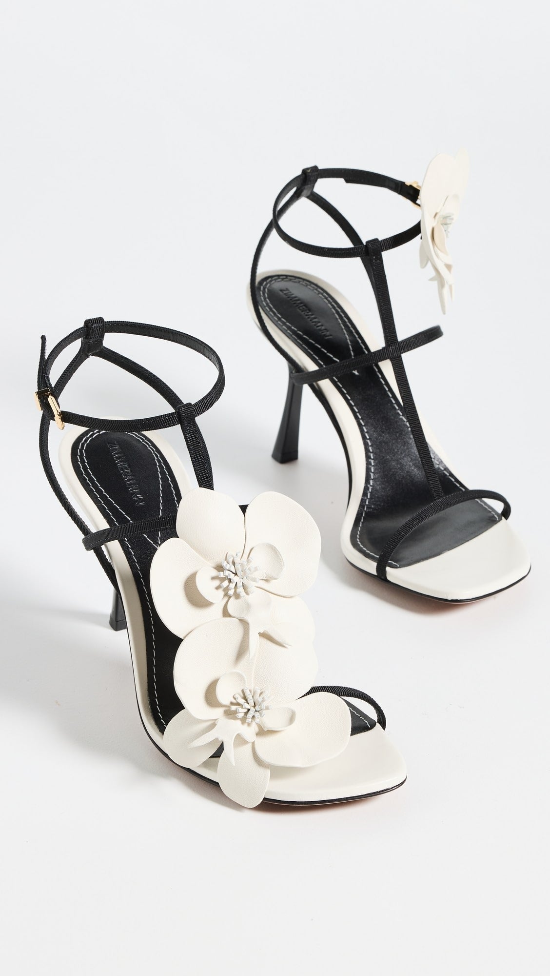 3D Floral Strappy High Heel Sandals