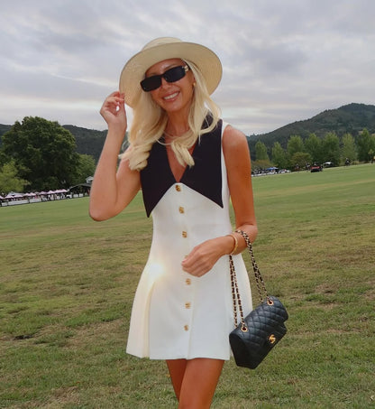 Classic Dress with Lapel Collar