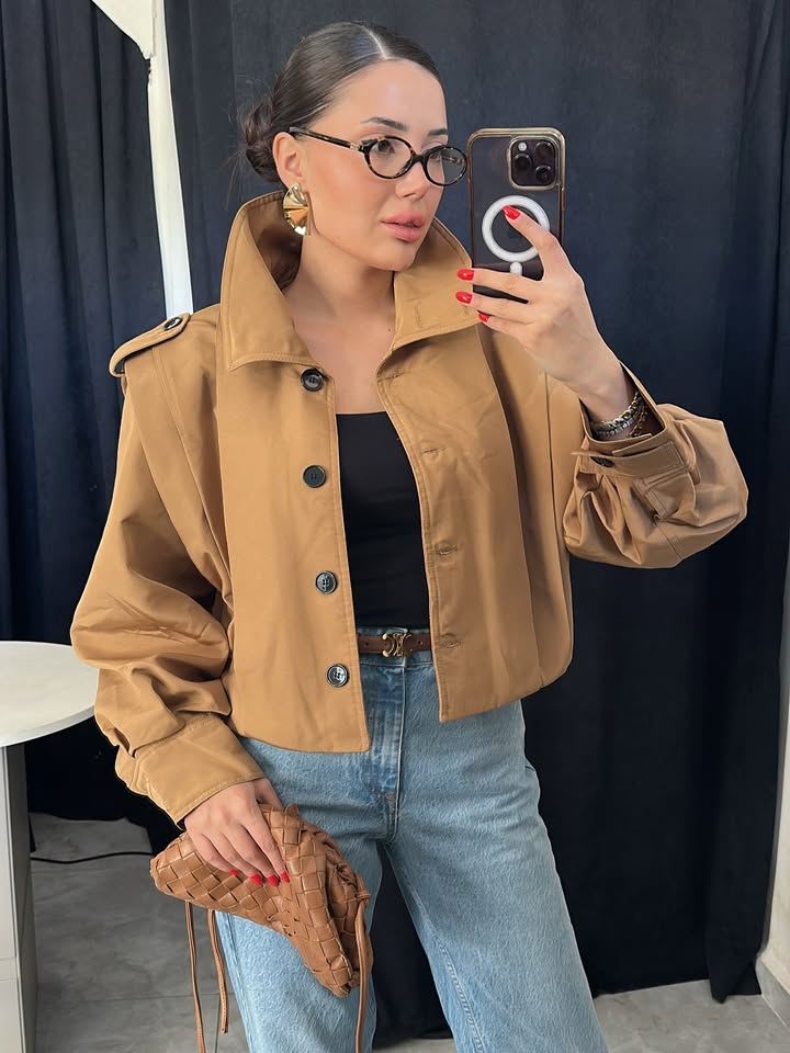 Cropped Trench Jacket