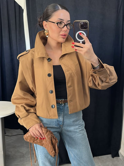 Cropped Trench Jacket