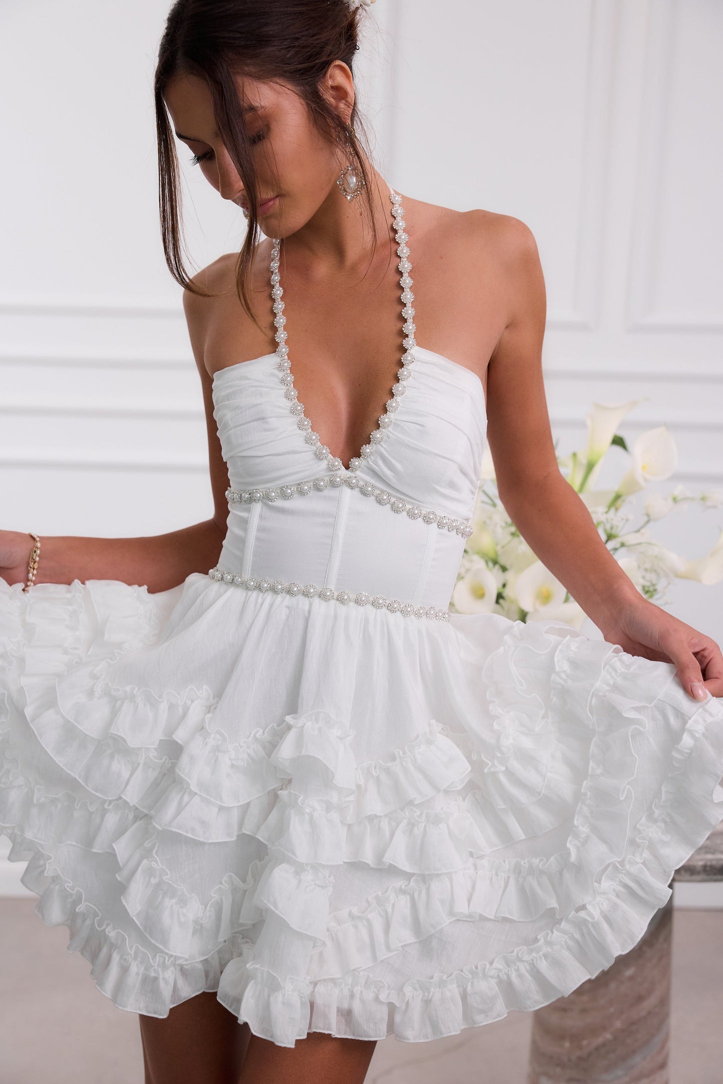 Elegant Printed Camisole Dress