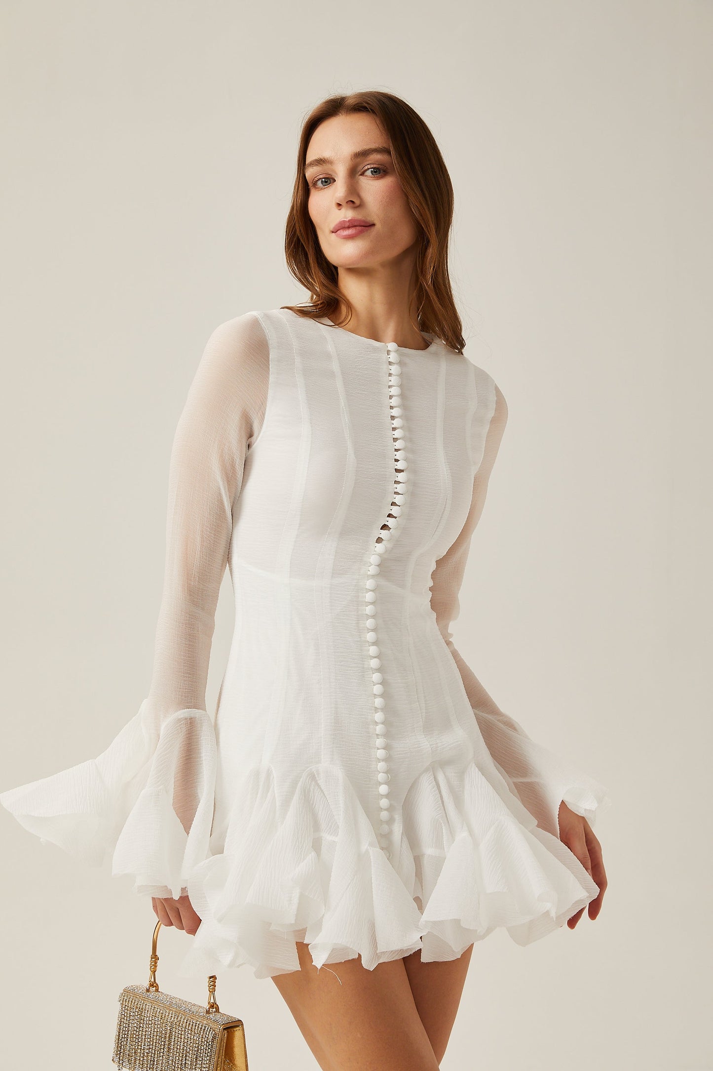 Petal-Sleeve Princess Dress