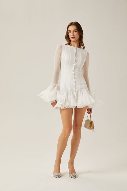 Petal-Sleeve Princess Dress