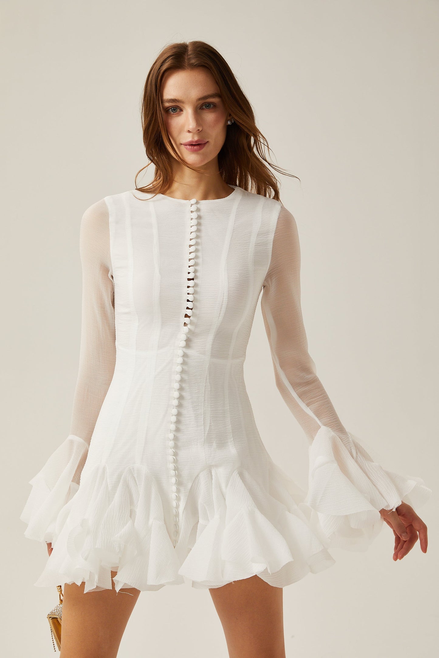 Petal-Sleeve Princess Dress