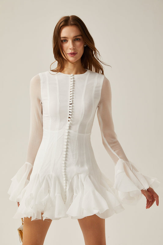 Petal-Sleeve Princess Dress