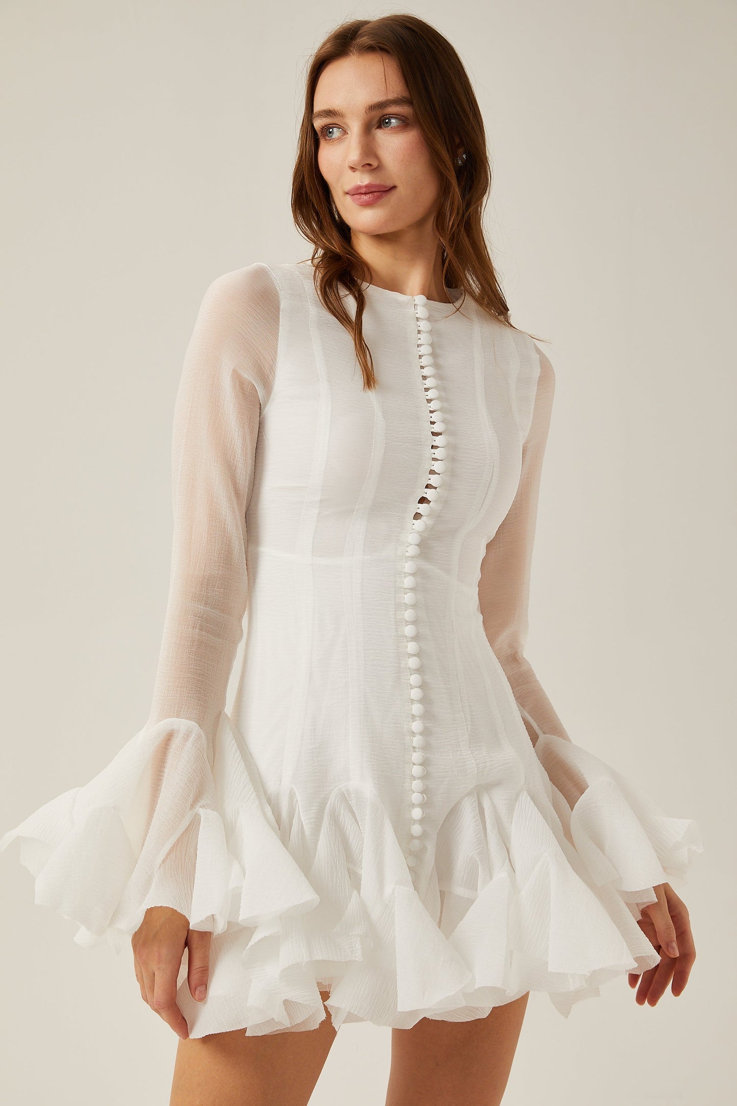 Petal-Sleeve Princess Dress