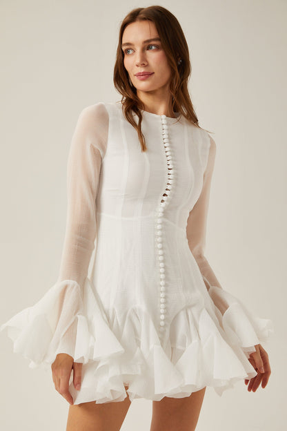 Petal-Sleeve Princess Dress