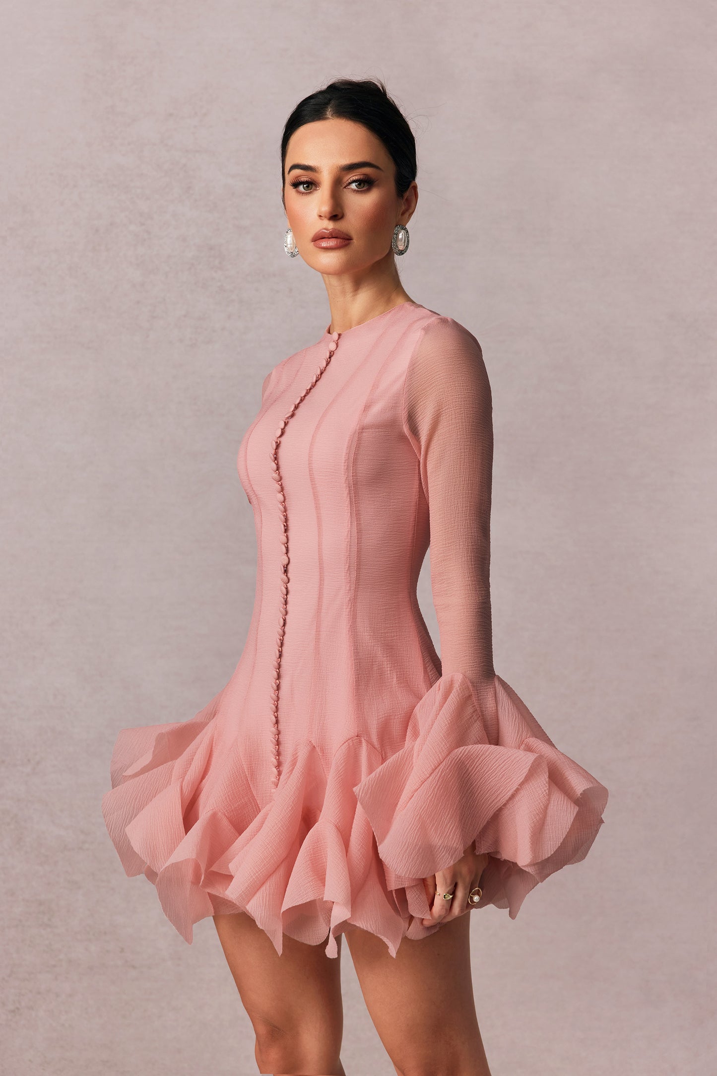 Petal-Sleeve Princess Dress