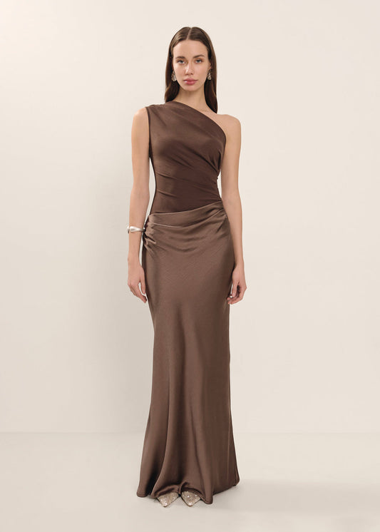 Spliced Backless Midi Dress