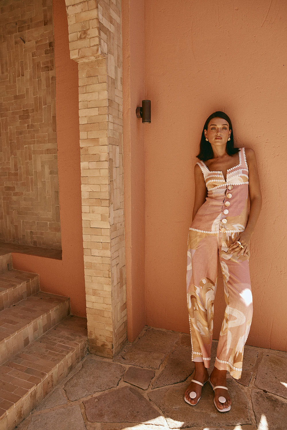 Galaxy Print Two-Piece Set with Pockets