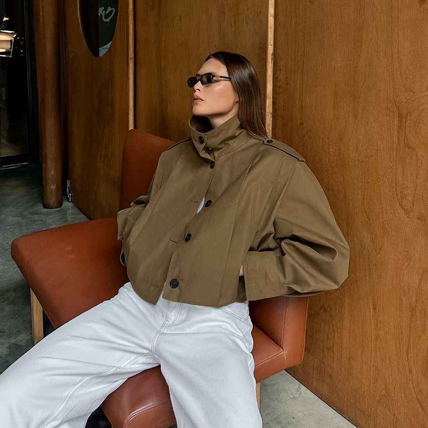 Cropped Trench Jacket