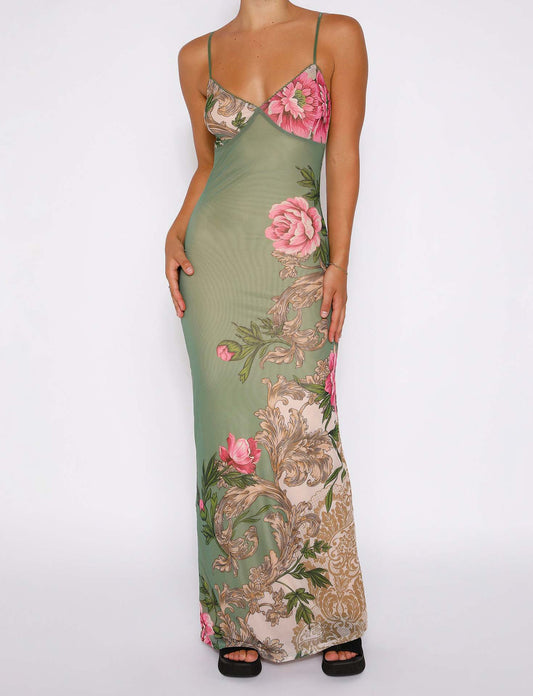 Chic Printed Sling Dress
