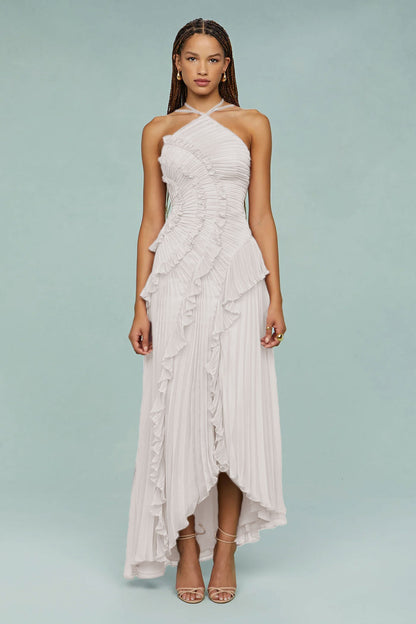 Ethereal Pleated Strappy Dress