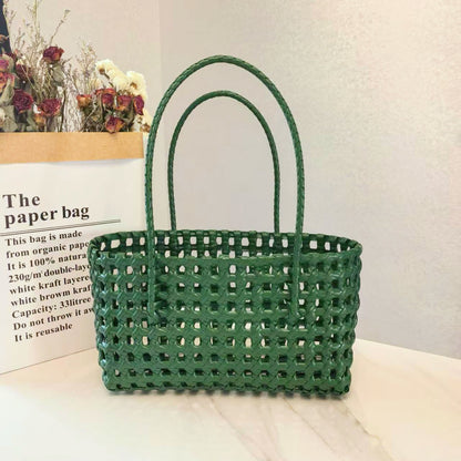 Skeleton Mesh Plastic Woven Bag