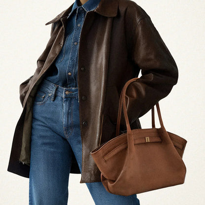 Soft Leather Dumpling Tote Bag